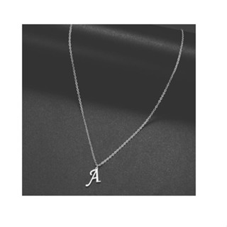 Colar Pingente Letra inicial Aço inox Letra Rústica Corte a Laser