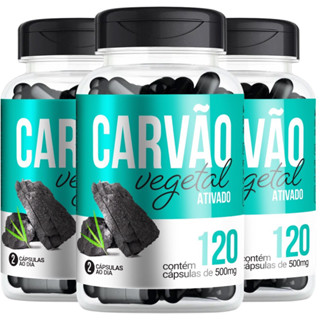 3 CARVÃO VEGETAL ATIVADO 120 CAPS NATUVITE