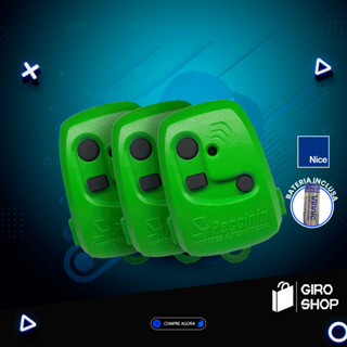 KIT 3 CONTROLE REMOTO PECCININ PORTÃO ELETRÔNICO 3C 433MHZ - VERDE