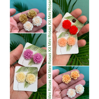 Brincos Mini Rosas 20 Mm dois Brincos