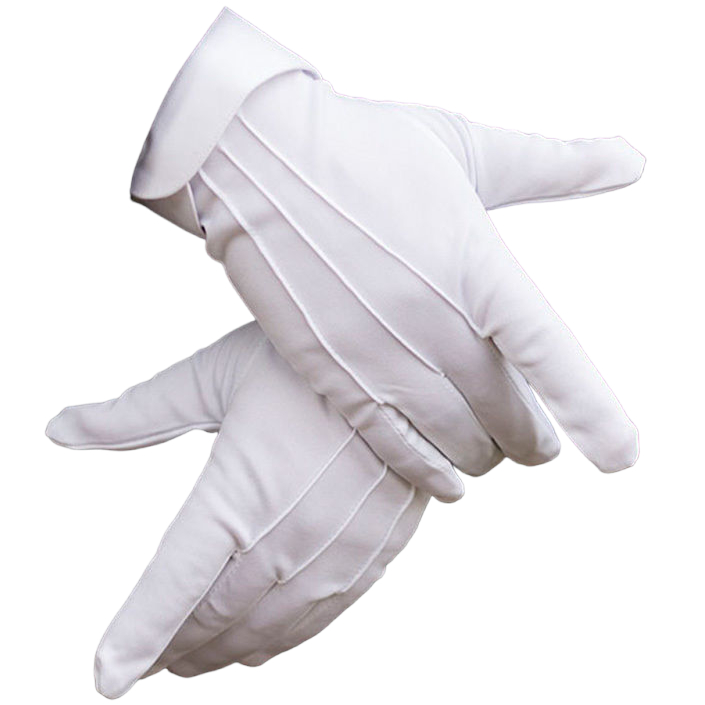 Luva Curta Branca Desfile Garçom Músico Maçonaria Banda Luxo em Oferta na Shopee