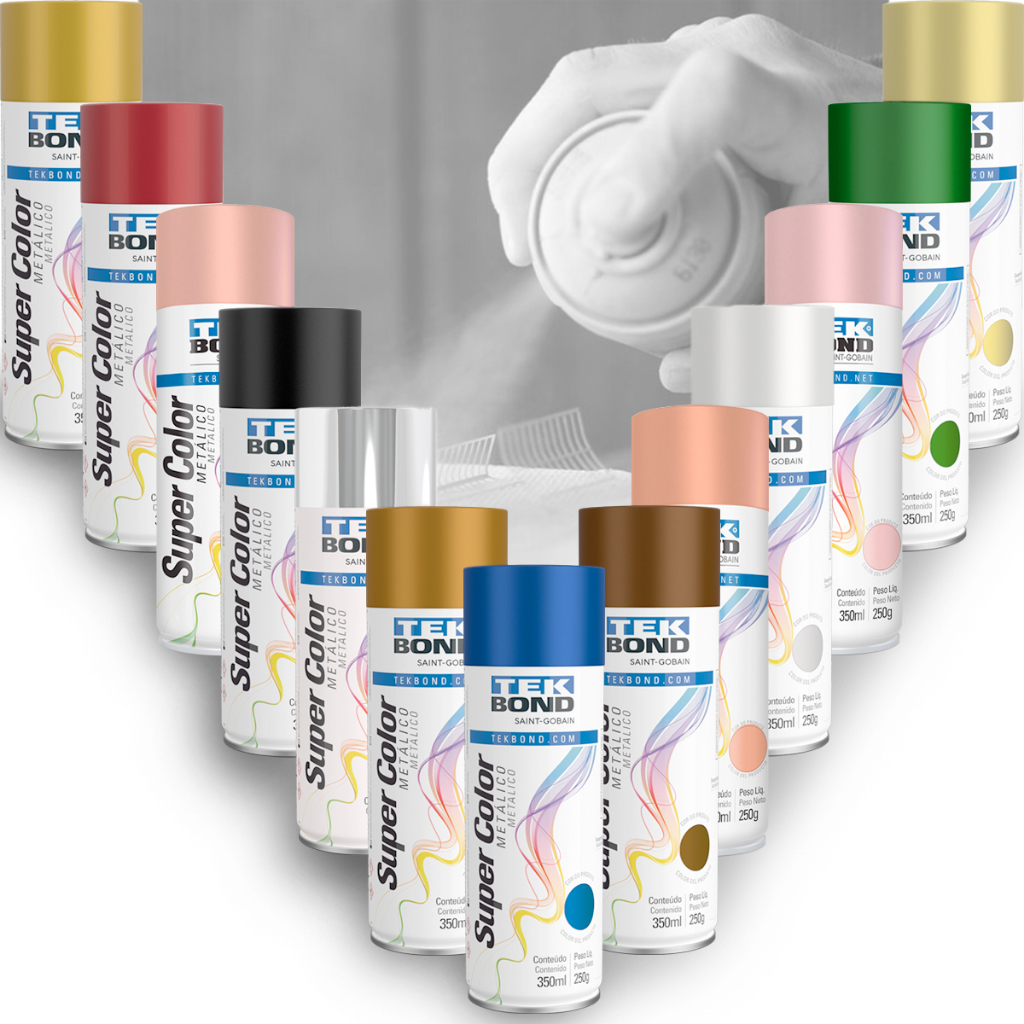 Tinta Spray Metálico Prata Ouro Cromado Dourado Rose Gold Cobre Rose Rosa Millenial Cobre Azul Vermelho Verde Bronze