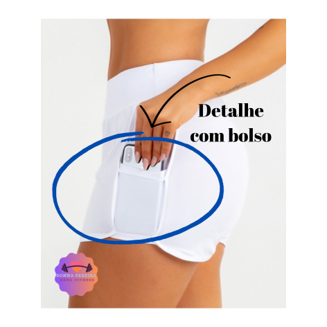 Short Praia/Piscina Com Detalhe Bolso