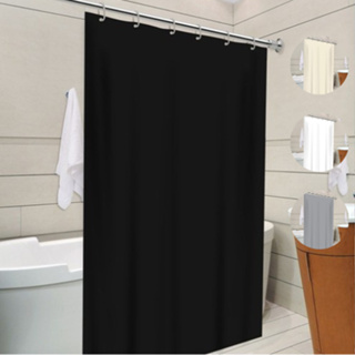 Cortina de Box Lisa em PVC Impermeável Para Banheiro Anti Mofo Com Ganchos Varias Cores em Oferta na Shopee
