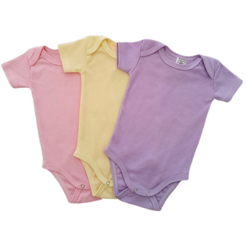 kit 3 body bebe malha canelada em Oferta na Shopee