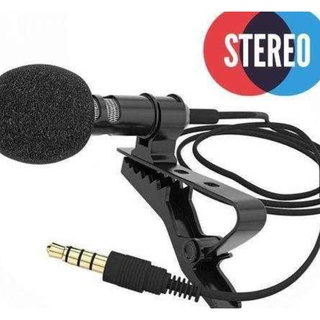 Microfone de Lapela para gravações Profissional celular Plug P3 stereo com clipe Metal