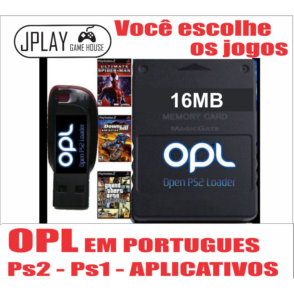Memory card com Opl + jogos