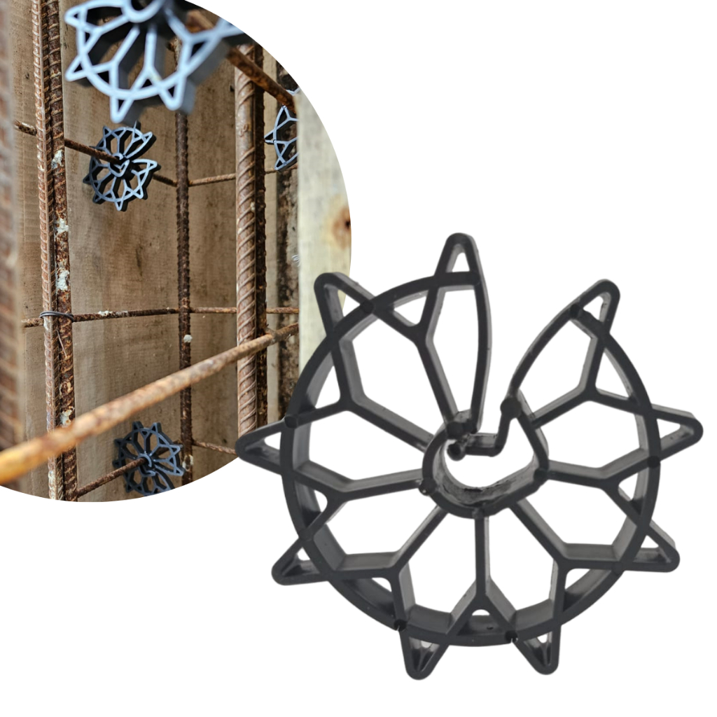 Espaçadores De Concreto 3cm Es30 Circular Roseta 500 Und em Oferta na Shopee