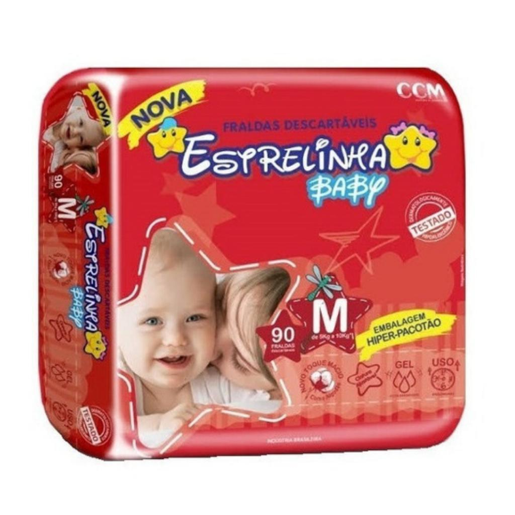 FRALDA DESCARTAVEL INFANTIL BARATA ESTRELINHA A MAIS VENDIDA PARA ESCOLHINHA M