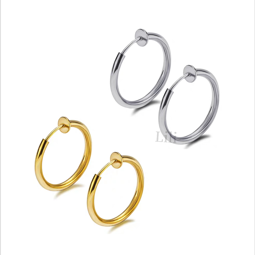 Brinco de Pressão  Argola em aço inox  muito fácil de usar