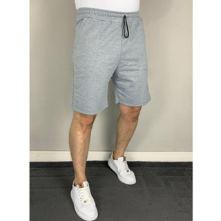 Bermuda Masculina Bermuda de Moletom Com Amarração e Elástico Academia Masculina P ao GG