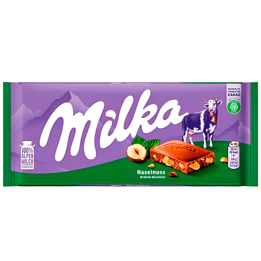 CHOCOLATE 100G BROKEN HAZELNUT - MILKA