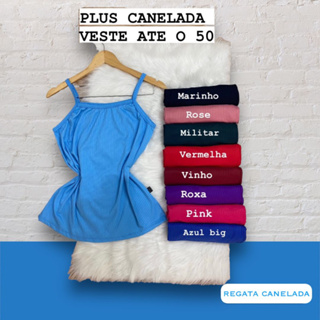 kit 5 blusa plus size feminina em malha canelada regata basica feminina camiseta alcinha em Oferta na Shopee