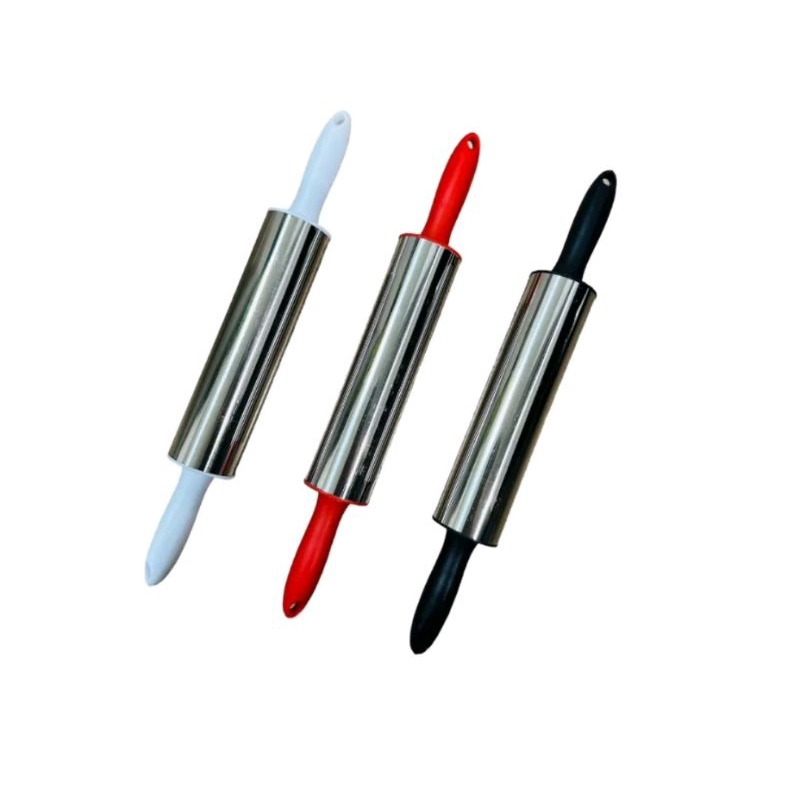Rolo Inox Massa Plástico Pizza Doméstico Multiuso Macarrão Alimentos  Inoxidável 39 cm 5 cm bar Restaurante Cozinha