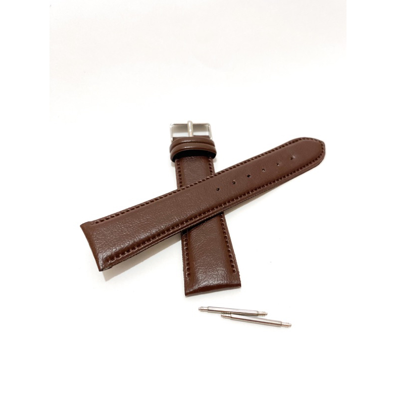 Pulseira para Relógios Couro 20mm Marrom+Pinos