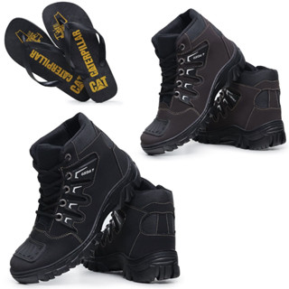 Kit 2 Pares de Bota/Coturno ONDA7 Masculina + Chinelo Dia a Dia de Presente