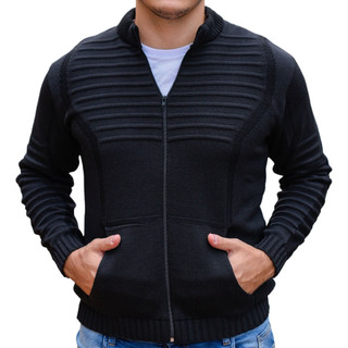 Blusa Suéter Masculino Malha Trico Manga Longa Escocês