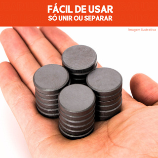 Ímã Redondo Preto Pacote com 100 Unidades Tamanho 8mm em Oferta na Shopee