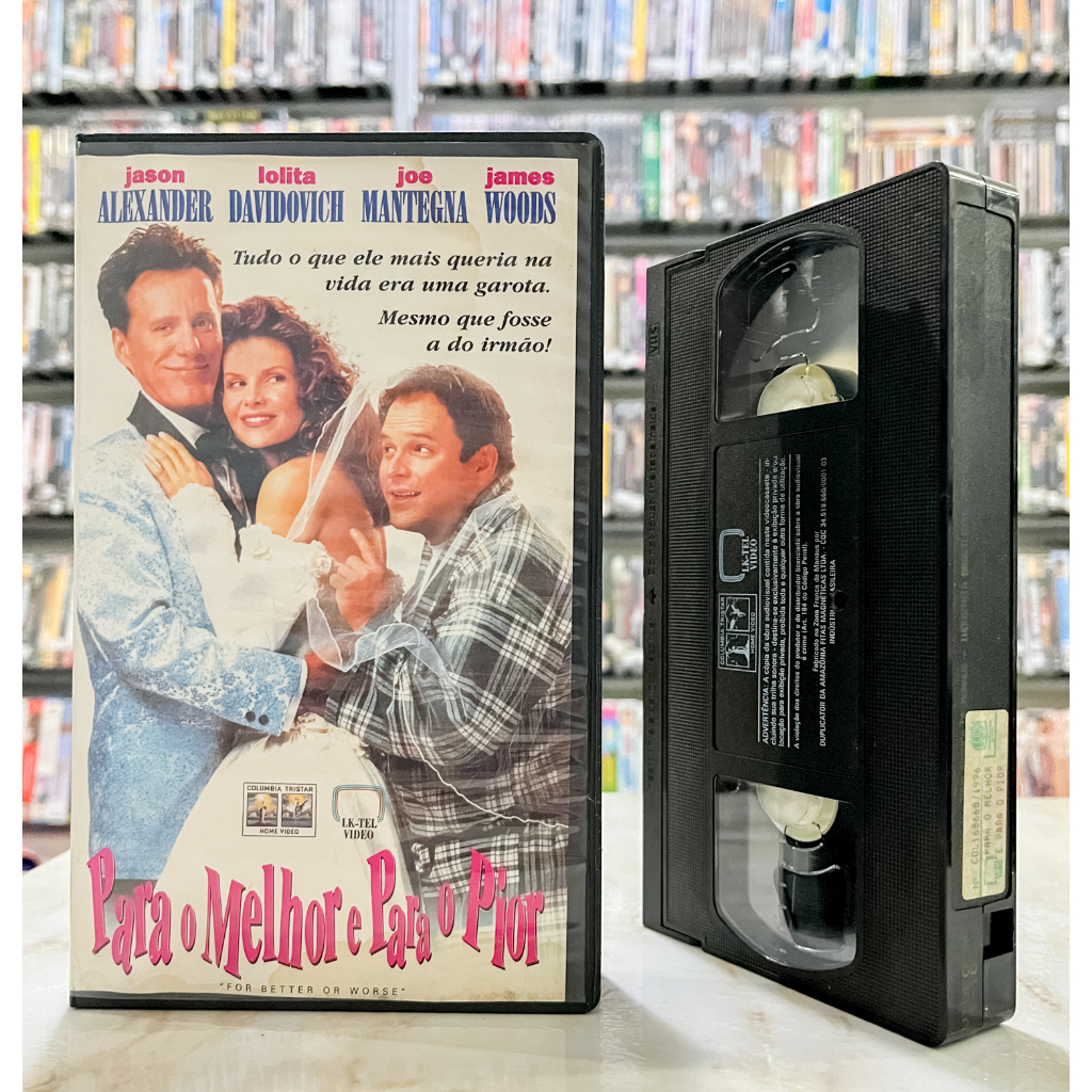 VHS Para o Melhor e Para o Pior - LEGENDADO - Jason Alexander James Woods - Original - Fita de Vídeo Filme