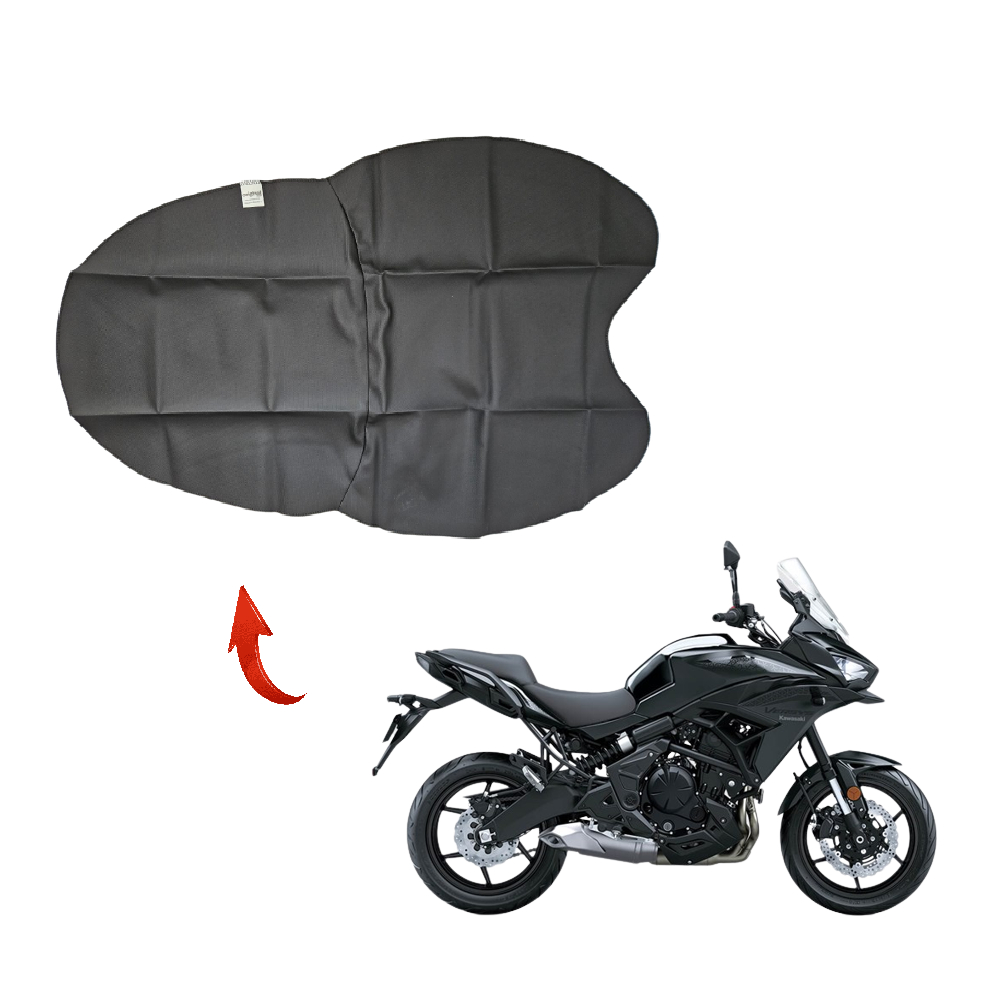 Capa do Banco Kawasaki Versys 650 De 2011 a 19 Com Costura - Antiderrapante / Carbono