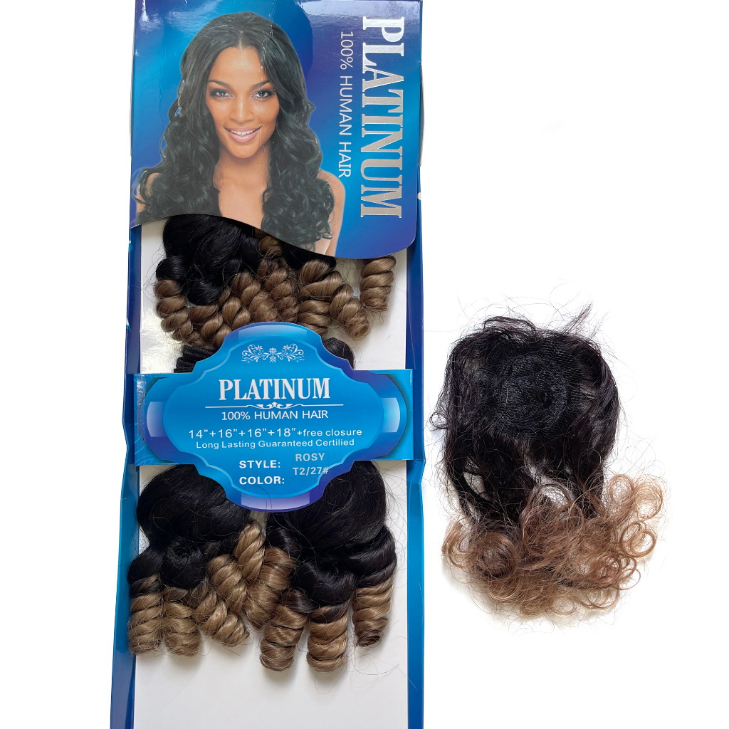 Cabelo 50% Humano 50% Orgânico - Platinum Rosy- Super Star