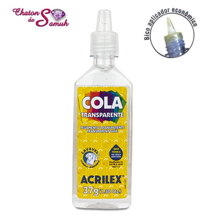 Cola Transparente Acrilex 37gr em Oferta na Shopee