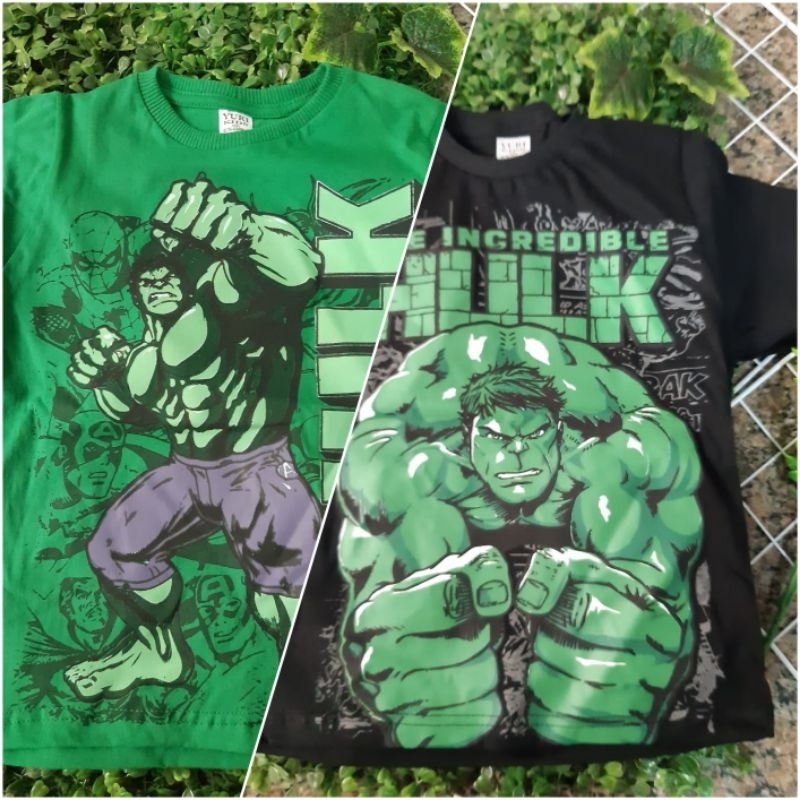 camiseta do incrível hulk infantil 100%algodão manga curta ou longa em Oferta na Shopee