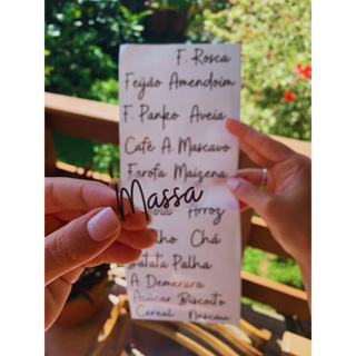 39 Etiquetas Para Mantimentos Adesivos Grandes Temperos para Potes Porta Condimentos Cozinha em Oferta na Shopee