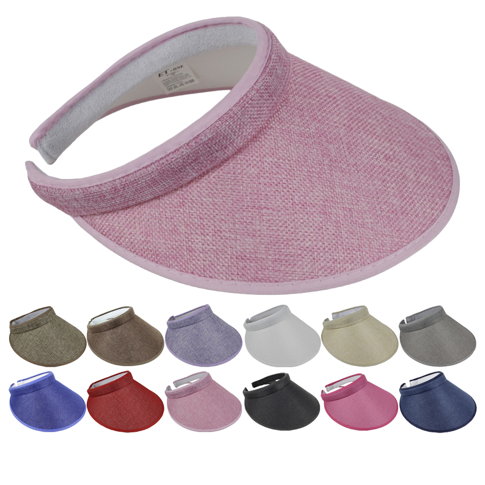 Viseira Tiara Feminina, Arco Aba Grande Arco De Praia Ajustável Com Forro Atoalhado Felpudo, Possui Várias Cores Piscina, Passeios Ao Sol, Caminhada em Oferta na Shopee