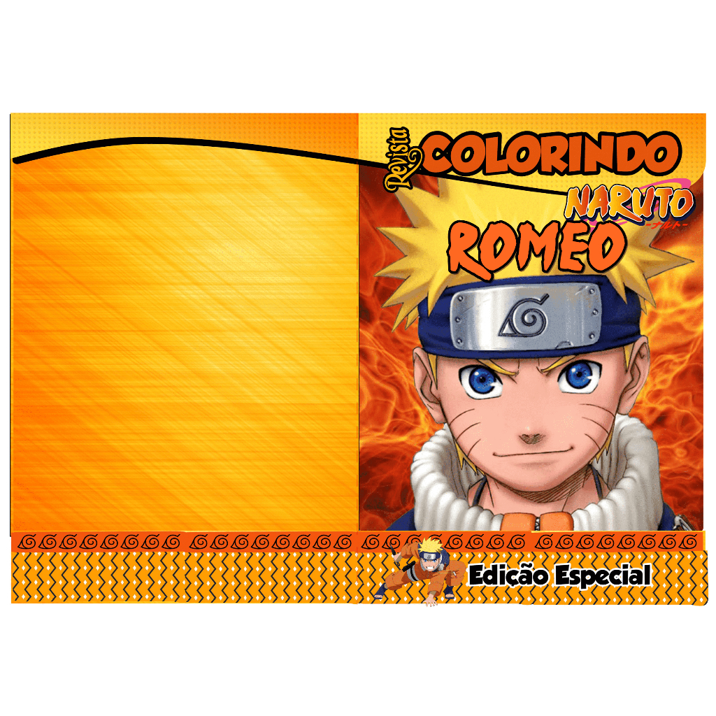 10, 20 OU 30 Livros De Colorir Personalizado / Revistinha de Colorir - NARUTO -GRANDE -CAPA PAPEL DE FOTO