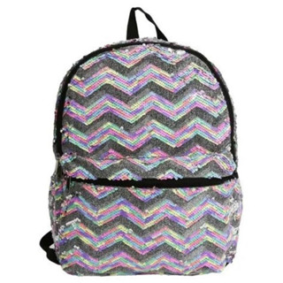 Mochila Adulto Paetê Lantejoulas Clio Girls Muda Cor 2 Em 1 REF CG3206