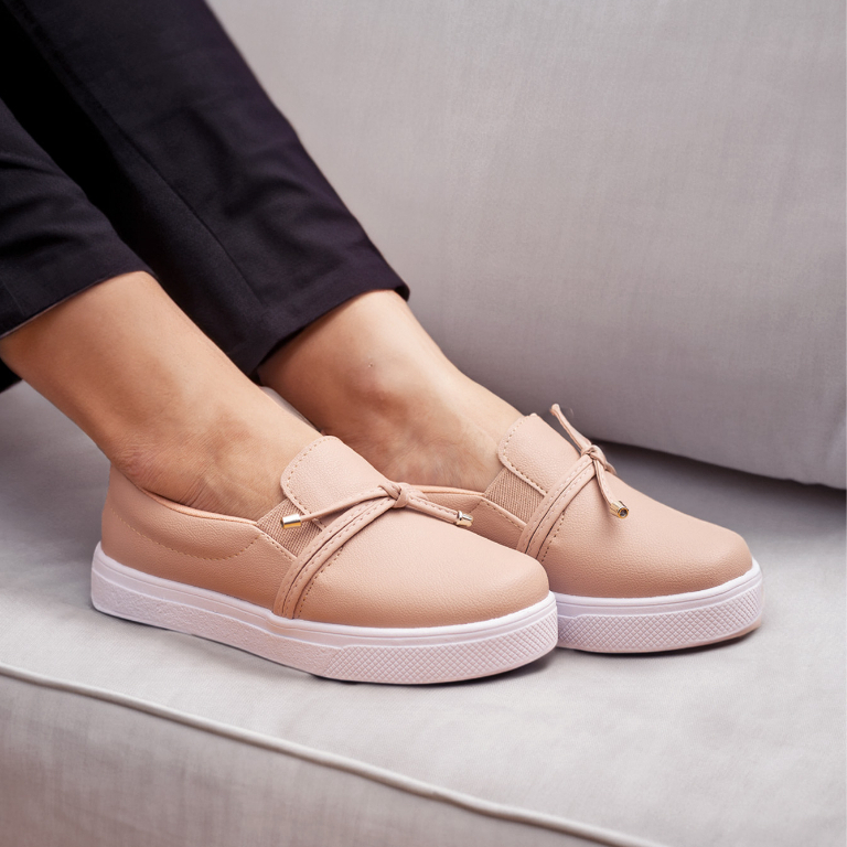 Tênis Slip On Feminino Bia Calçados Dupla Tiras Napa Pingente Fosco em Oferta na Shopee