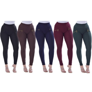 Calça Gorgurao Feminina Montaria Cintura Alta Legging Gorgurinho Bolso Real Com Zipper em Oferta na Shopee