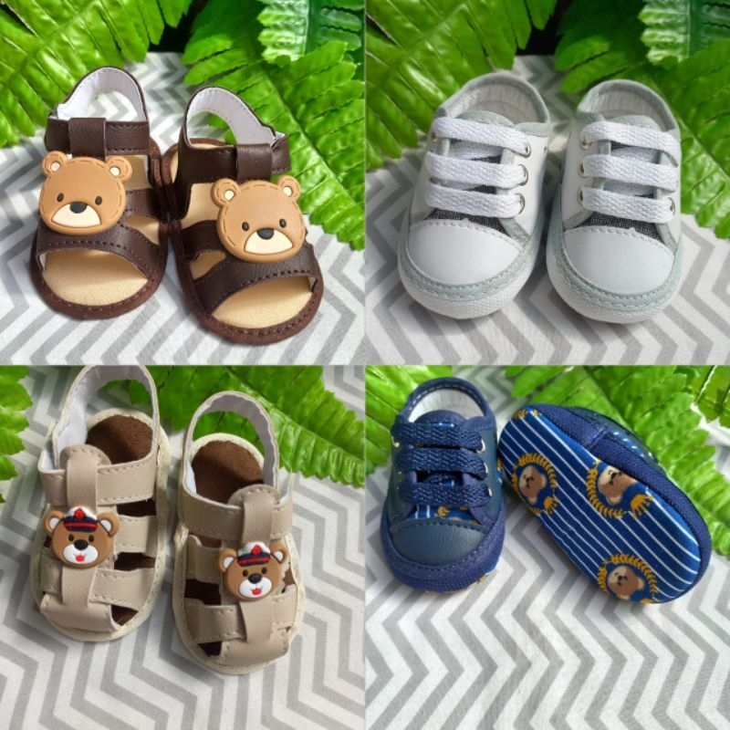 4 pares de sapatinho para bebê menino ou menina sapato infantil nenê bebe calçado criança em Oferta na Shopee