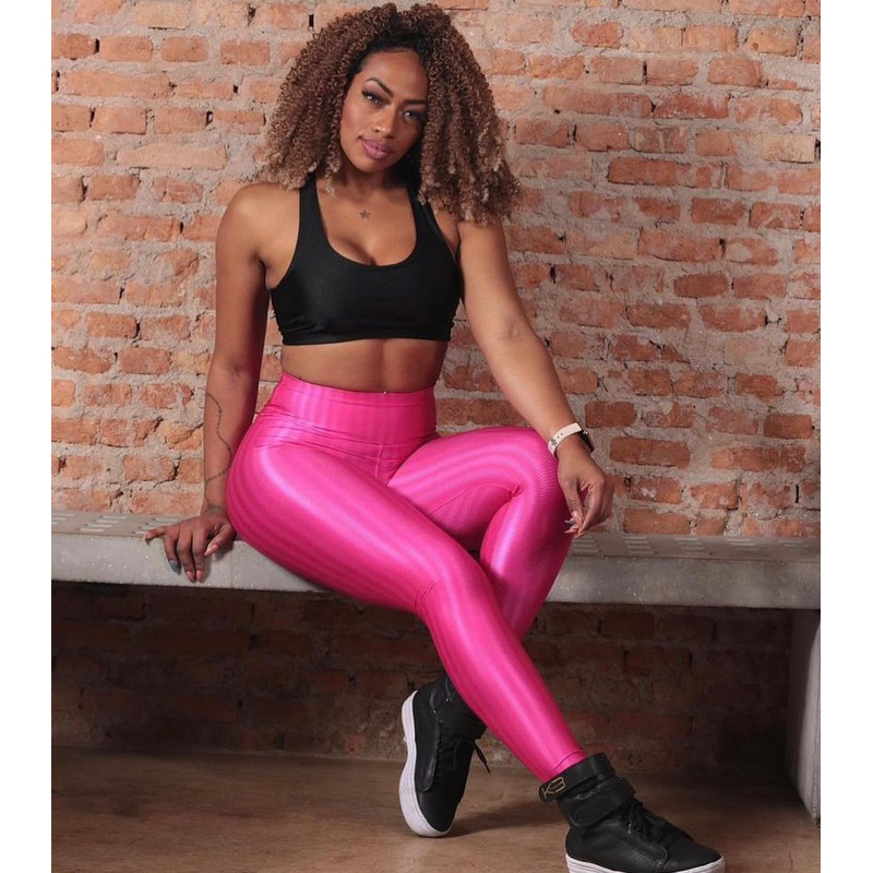 Calça Legging 3d  fitness levanta bumbum modeladora  poliamida ideal para Academia pilates e ginastica