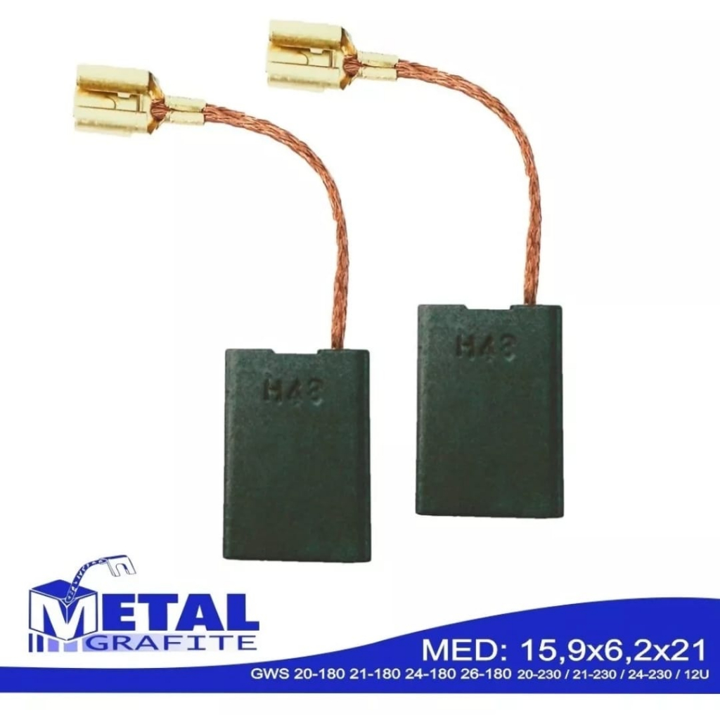 Carvão para lixadeira Bosch GWS 22-180/ 21-180 / 22-230 / 12U /14U em Oferta na Shopee