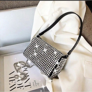 Bolsa quadradinha de brilho com duas alças para festa em Oferta na Shopee