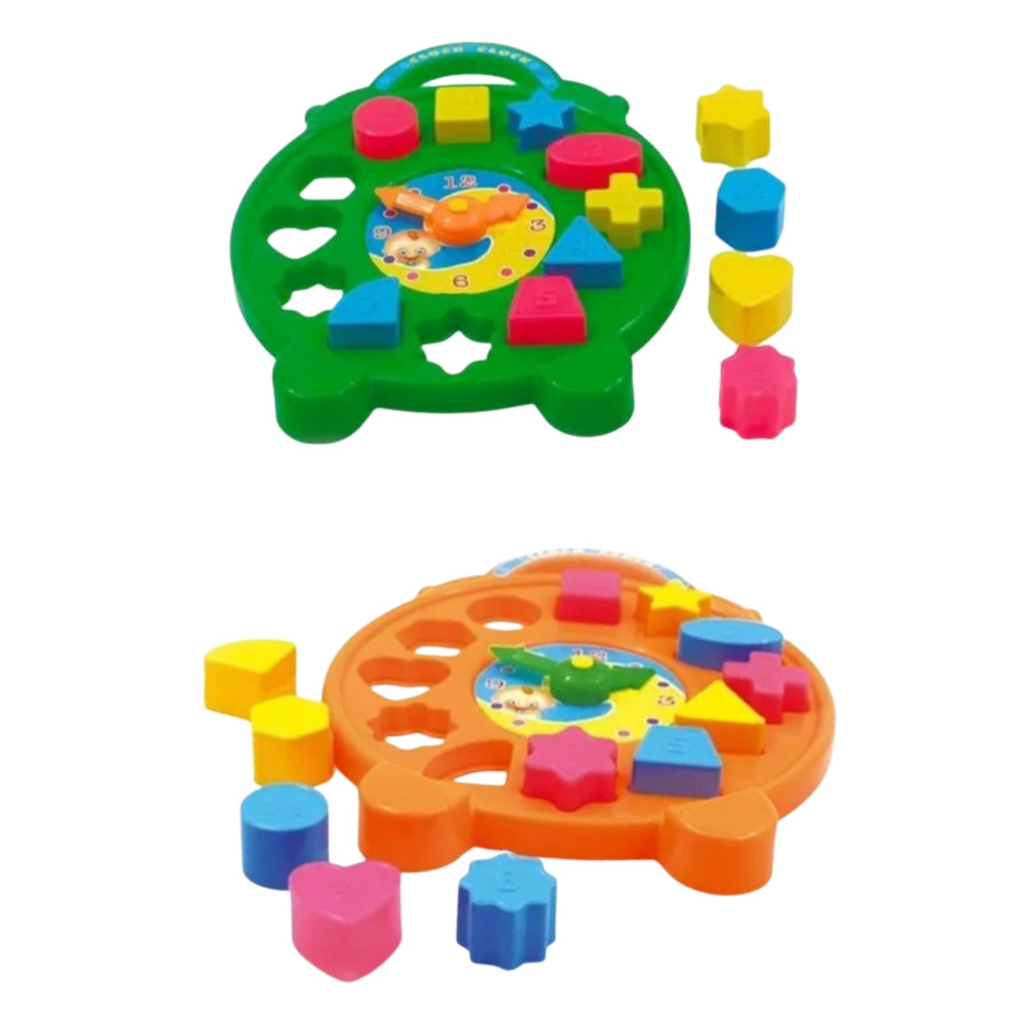 Brinquedo Relógio Clock Educativo Didático Encaixe Bebê 1ano