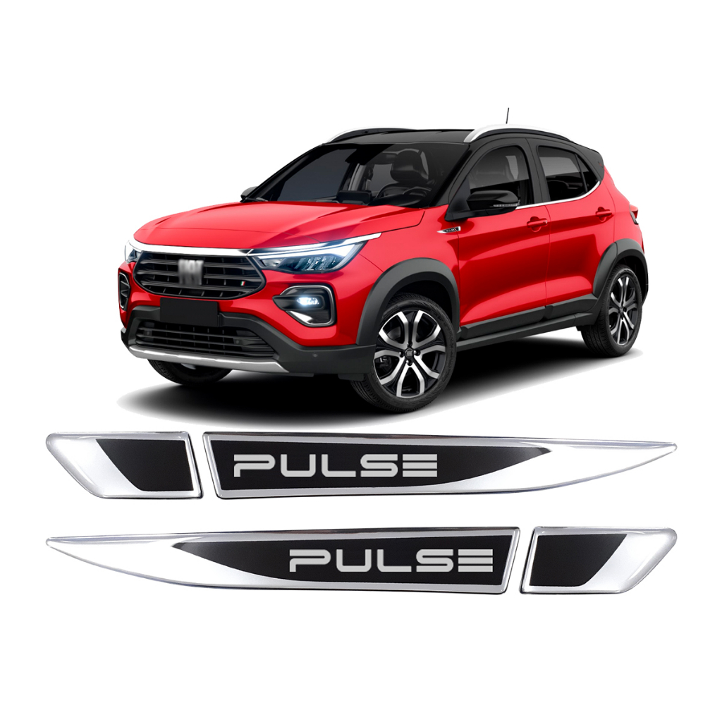 Par De Emblema Lateral Resinado Aplique Adesivo Fiat Pulse