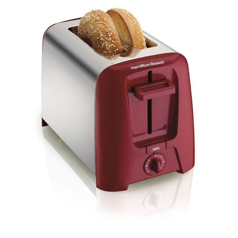 Torradeira Elétrica, Cromada/vermelha, 220v, Hamilton Beach