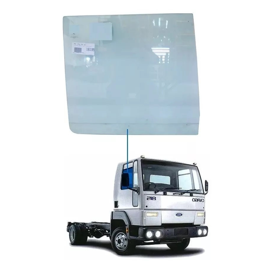 Vidro Porta Ford Cargo 85 A 2010 Lado Direito