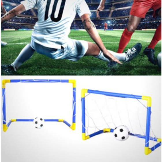 kit 2 Mini Traves com Rede + 2 Bola + 2 Bomba de Encher / 02un Trave Golzinho Futebol Arma Infantil menino garoto