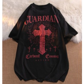 Camiseta Cruzes Guardian Moda Mística Streetwear