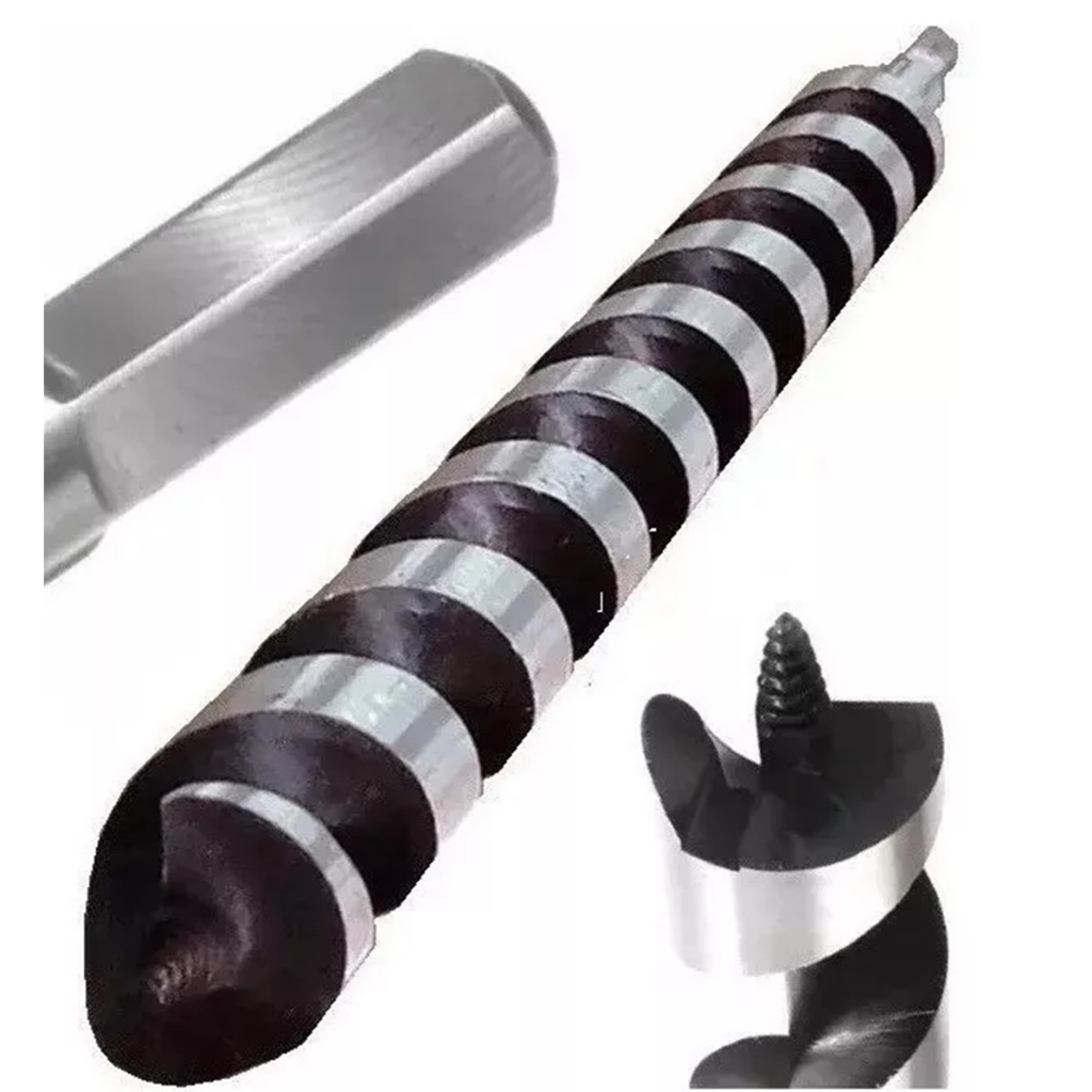 Broca Mourao Serpentina Espiral Madeira 32mm X 23mm Comp