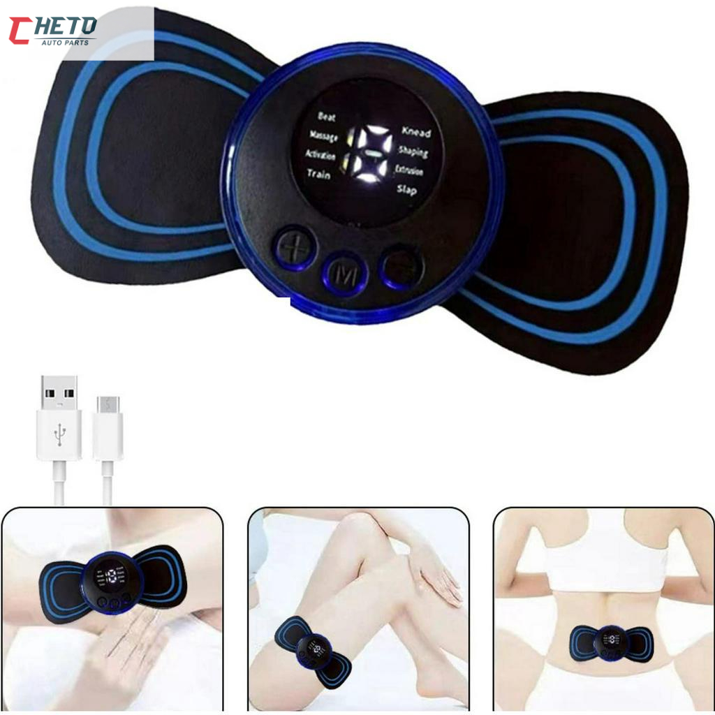 Mini Massageador Elétrico Portátil Cervical EMS Alivia Dores Corpo Pescoço