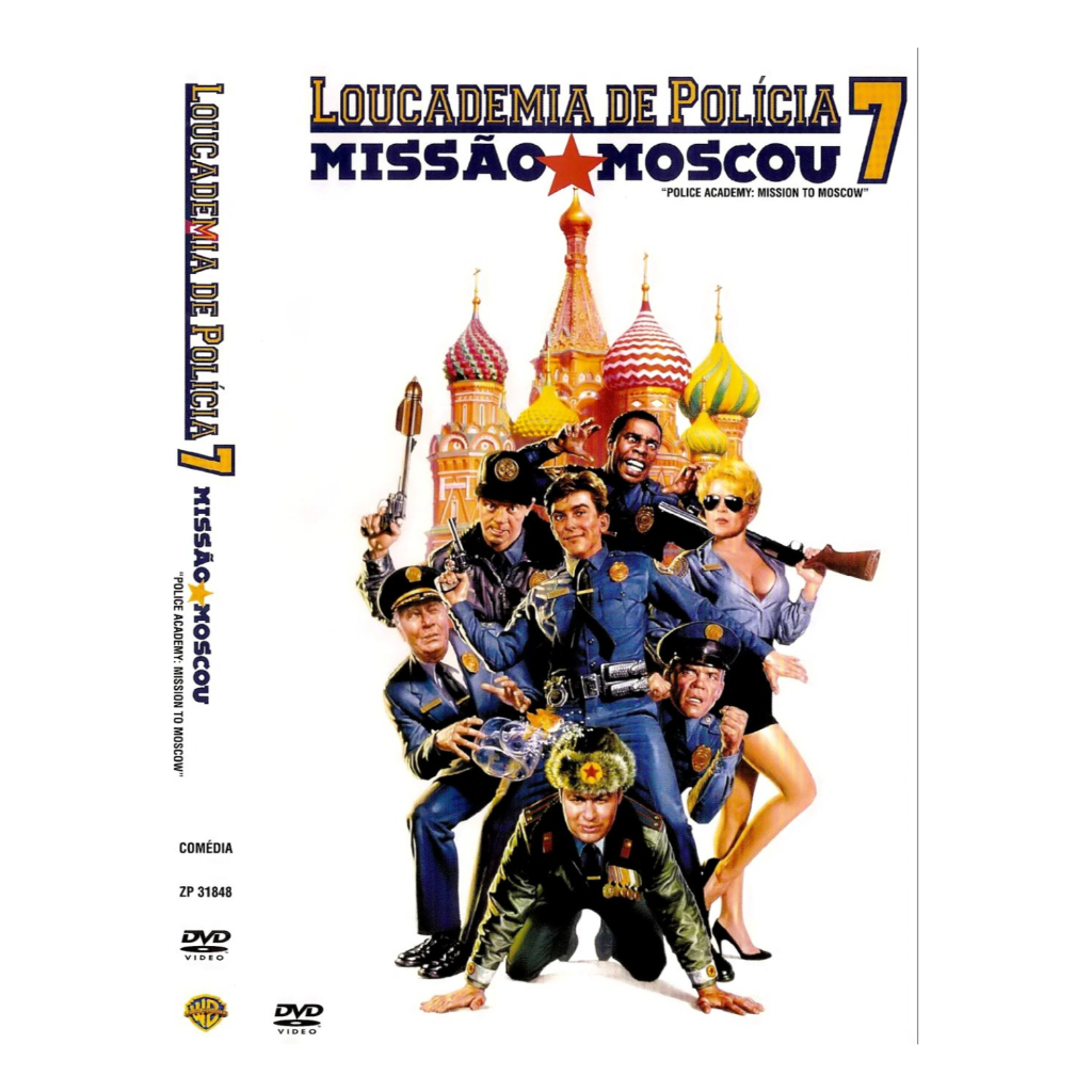 Dvd Filme: Loucademia De Polícia 7 - Missão Moscou (1994) Dublado e Legendado