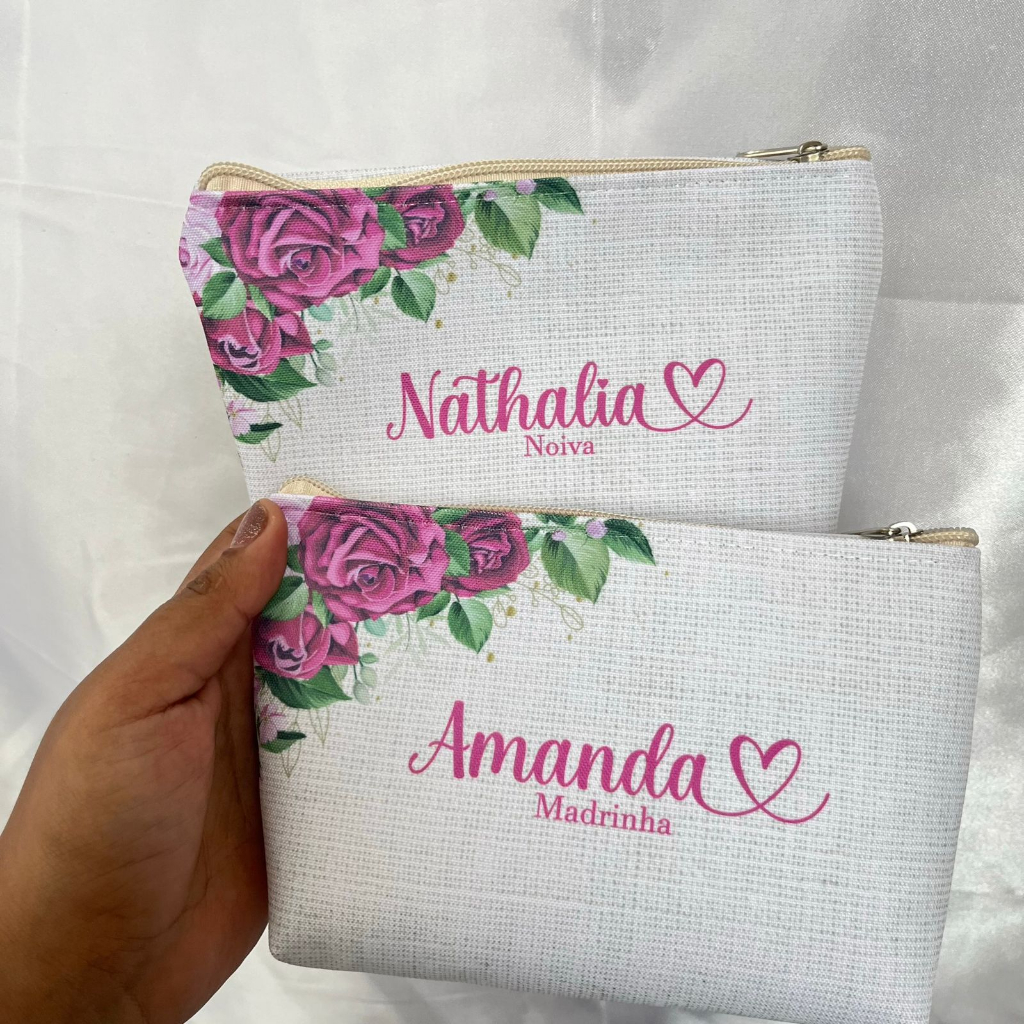 Necessaire Rosa Fuscia/casamento, aniversário, madrinha, lembrancinha.