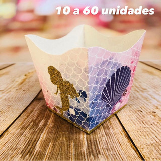 KIT Cachepô decorativo Papel cachepot Festas Flores Decoração TEMA SEREIA FUNDO DO MAR 72.1 em Oferta na Shopee
