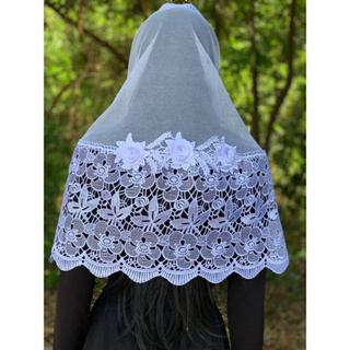 PROMOÇÃO VÉU ALTO ESTILO CCB IZ140 DE BICO E RETANGULAR ACOMPANHA O PORTA VEU em Oferta na Shopee