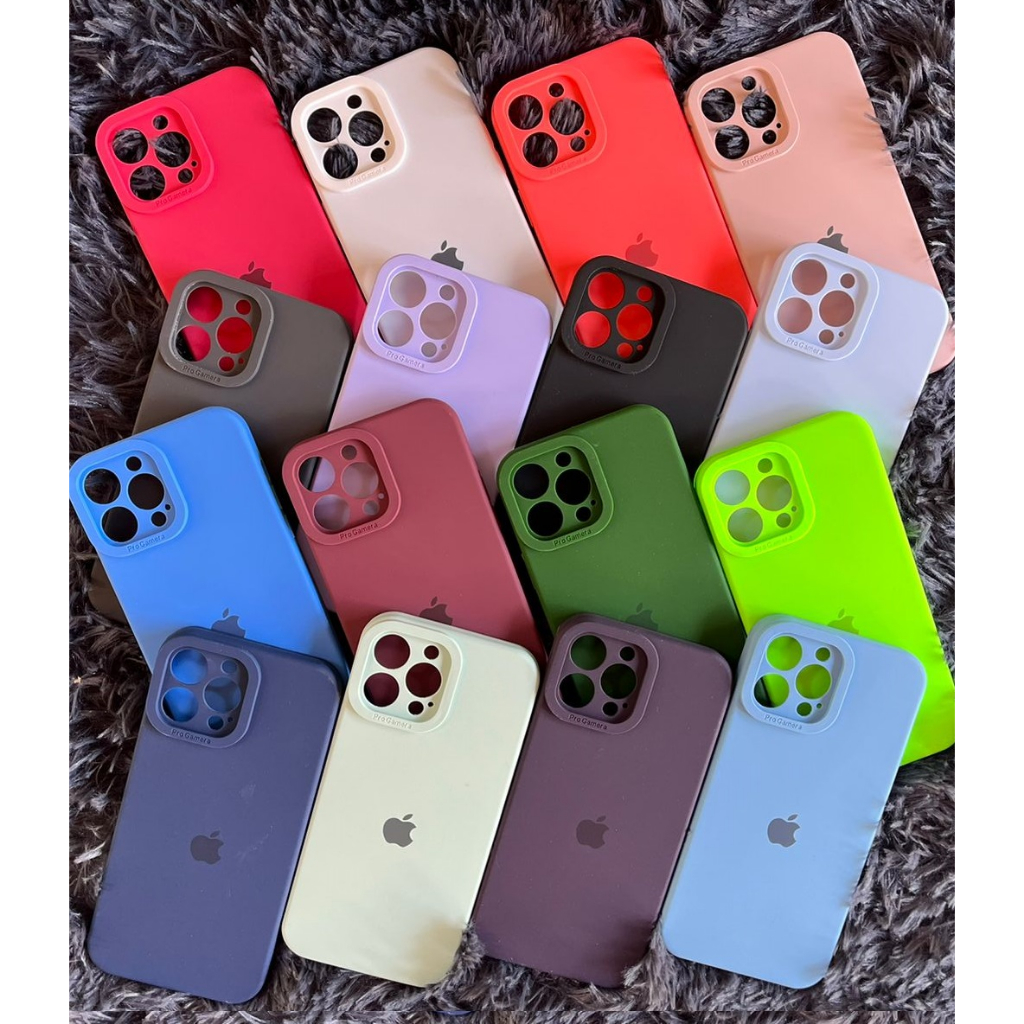 Capa Case iPhone 15 PRO MAX (6.7) Silicone Quadrada Aveludada Premium Proteção de Câmera Alto-Relevo